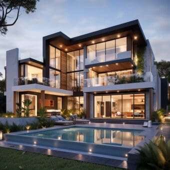 Ngỡ ngàng với thiết kế biệt thự 3 tầng có hồ bơi