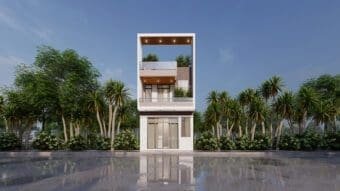 Mẫu nhà phố 2 tầng 1 tum của gia đình trẻ tại Tân Phú