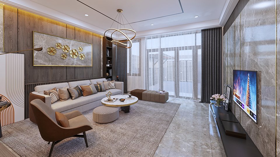 Thiết kế nội thất nhà 3 tầng 100m2 tại Hồ Chí Minh 1