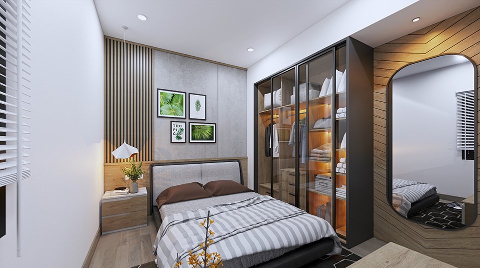 Thiết kế nội thất nhà 4 tầng với trệt lầu và tum tại Quận 9